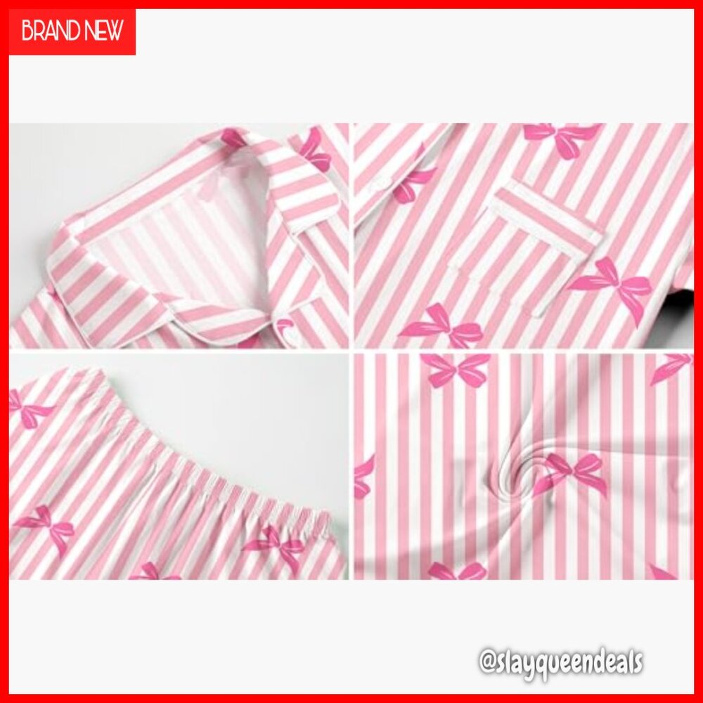 Soft Lyocell Pajama Set Button-Down Sleepwear Lou… - image 7